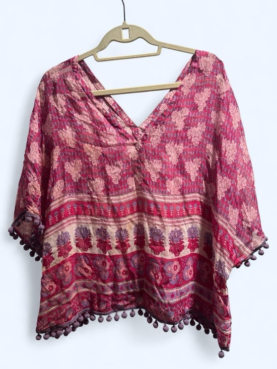 Chaser Tops - Chaser pink and purple sheer top